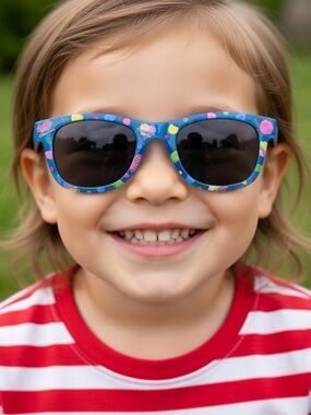 Kids Double Bubble Sunglasses with Colorful Accents